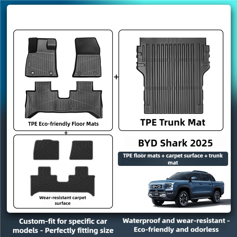 BYD Shark TPE Floor Mats & Wear-resistant Trunk Mat