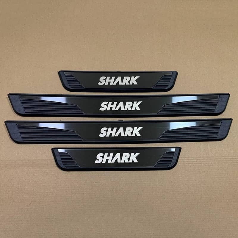 BYD Shark Exterior Door Sill Scuff Plates - Black Titanium Brushed Finish 4Pcs/Set - image 1